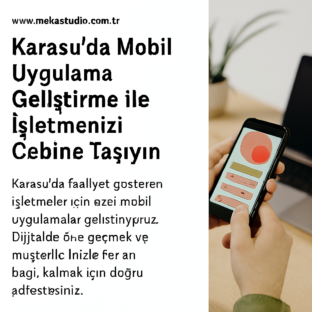 Karasu’da Mobil Uygulama Geliştirme ile İşletmenizi Cebine Taşıyın